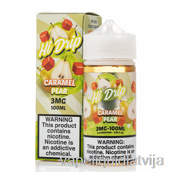 Karameļu Bumbieris - Hi-drip E-šķidrumi - 100ml 3mg Vape šķidrums